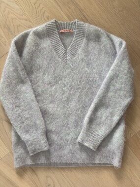 Acne Studios Mohair V-Nick Oversized Sweater